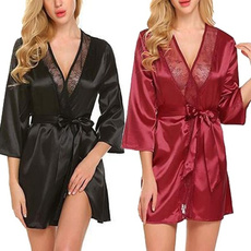 lacenightgown, silk, babydollbathrobe, gowns
