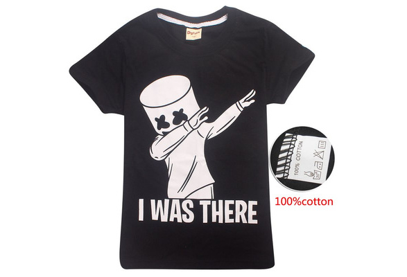 Summer Kids Short Sleeve Marshmello T Shirt DJ Music Print Dj