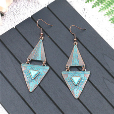 Turquoise, Dangle Earring, Triangles, Jewelry