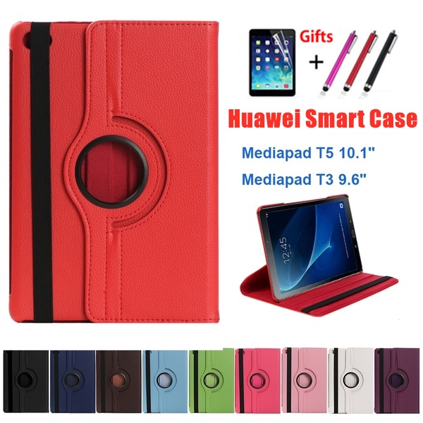 360 Rotating Folding Stand Ultra Slim PU Leather Protective Cover Tablet  Funda Magnetic Shell Case For Huawei MediaPad T3 10 AGS-L09 AGS-L03 W09  9.6 Cover 360 Rotating Funda Tablet for Honor Play