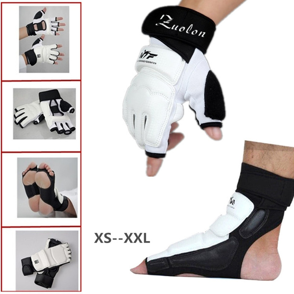 Breathable Kickboxing Training Karate TaeKwonDo Foot Hand Glove Guard Protector 