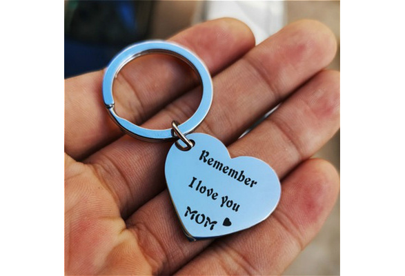 Remember I love you mom Charm Stainless Steel Key Ring Mother's Accessories 