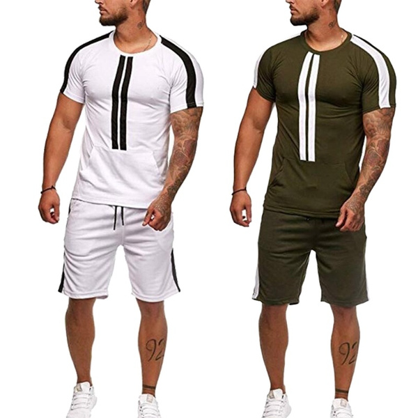 Men's Short Sleeve T-shirt Summer Sport T-shirt A Set of Clothes ...