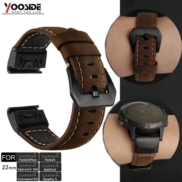 Leather best sale garmin band