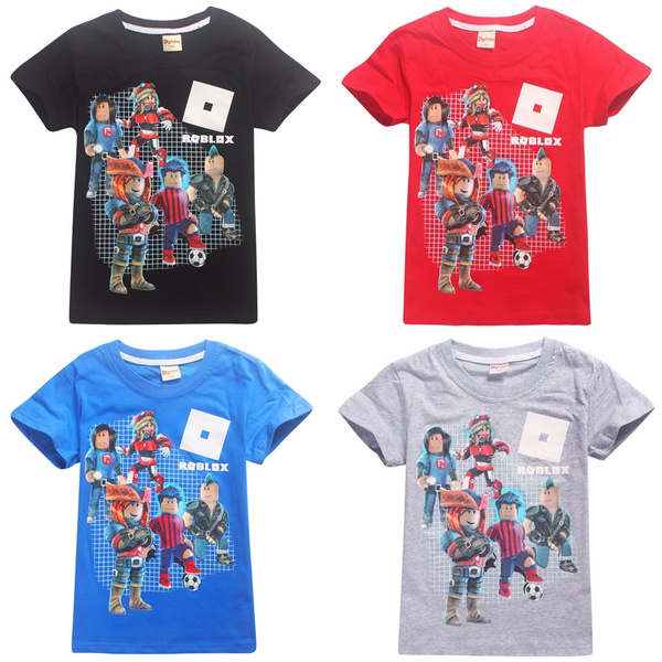 7-14 Years Kids Boys Girls Roblox Printed Short Sleeve Crew Neck Summer T-shirts  Tee Tops