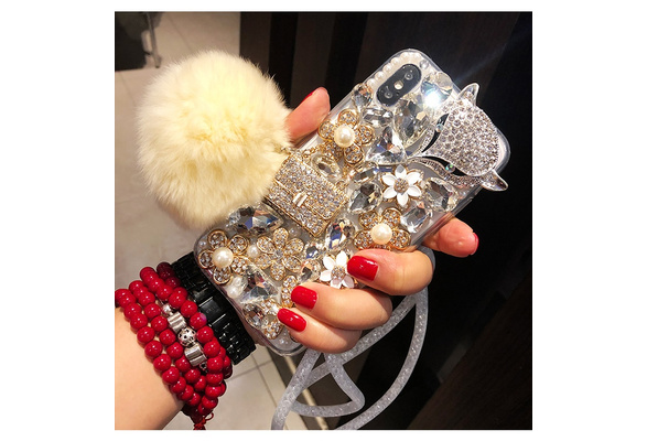 Luxury Fox gold Diamond Phone Cover Case cover for Apple iPhone Samsung  Galaxy Huawei Xiaomi Redmi,Cute Bling Mobile Phone Case Cover Fundas Coque  for 