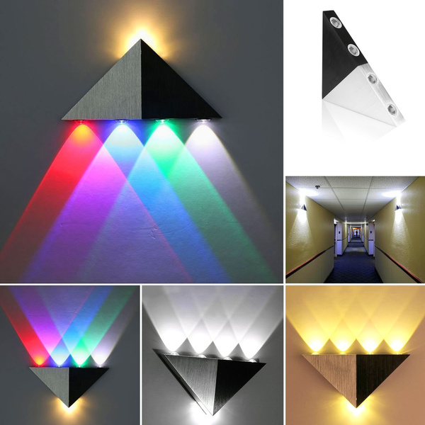 Lightess Up Down Wall Light Led Modern Sconce Spotlight Lighting Triangle  Shape Mini Lamp for Theater Movie Room