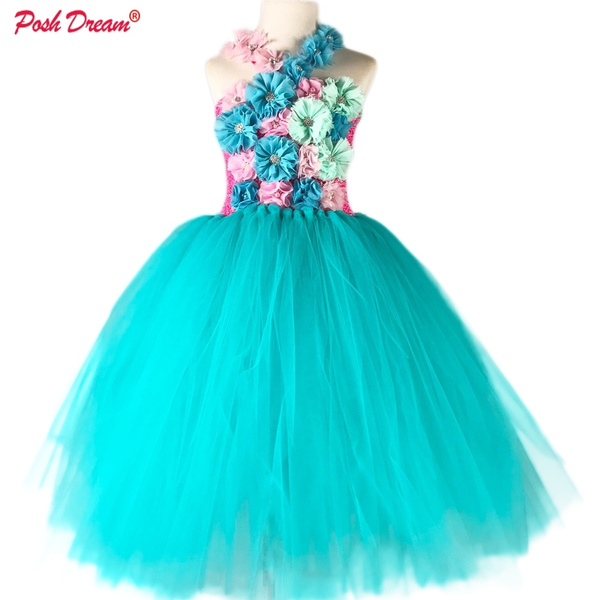 Teal dresses shop for kids