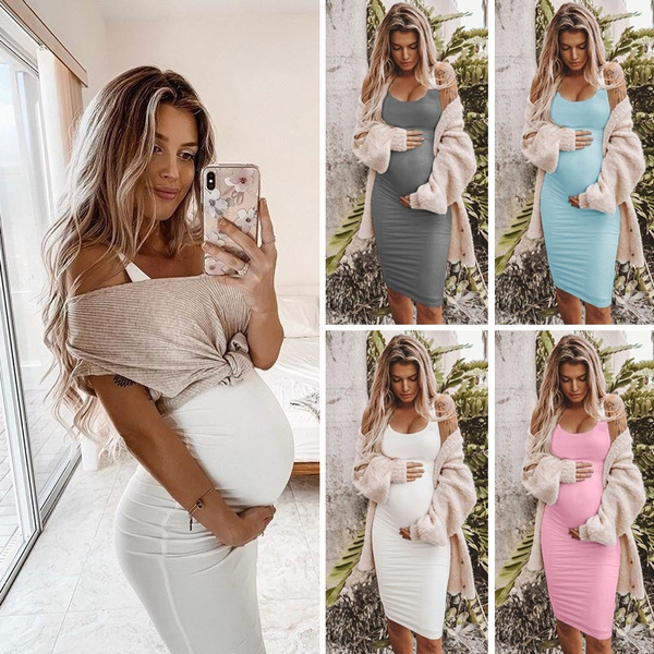 Pure Color Maternity Skirt 