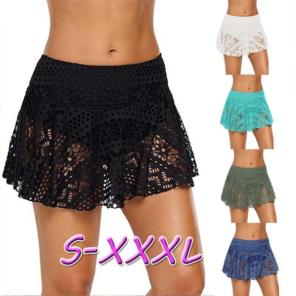womens lace swim shorts