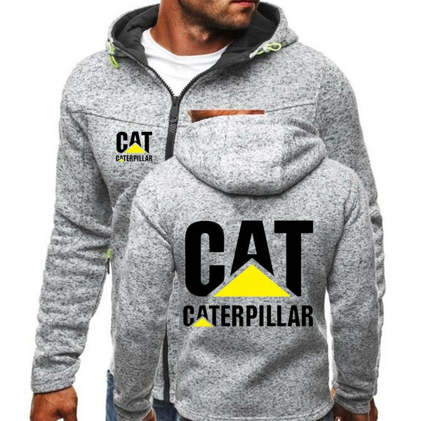 caterpillar zip moletom com capuz