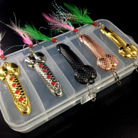 5Pcs/Box Hard VIB Metal Wobble Fish Lures Spoon Lure W/ Feather Bait Hook Fishing Tackle | Wish 5Pcs/Box Hard VIB Metal Wobble Fish Lures Spoon Lure W/ Feather Bait Hook Fishing Tackle | Wish