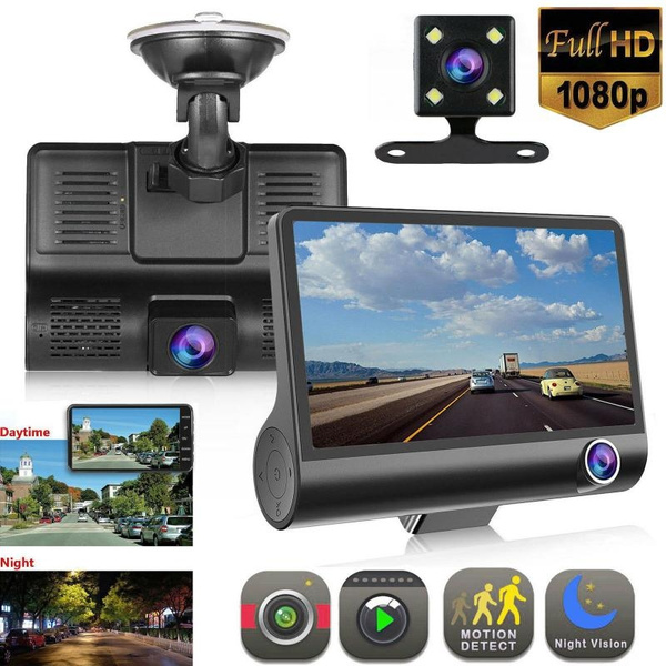 4"1080P HD 170°Touch Screen Car DVR Dash Cam G-sensor Recorder Rearview Camera 