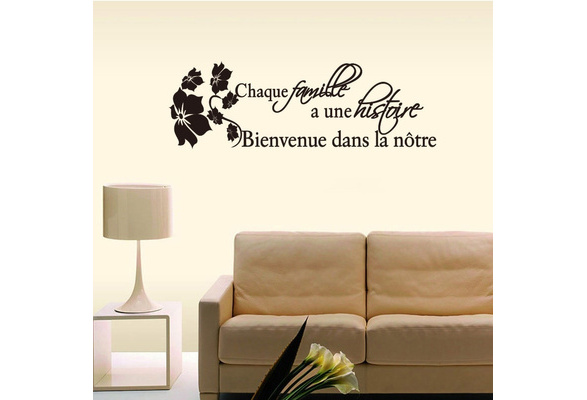 French Quote Quotes Histoire De Famille Vinyl Wall Sticker Applique Art Mural Living Room Home Decoration House Decoration Wish