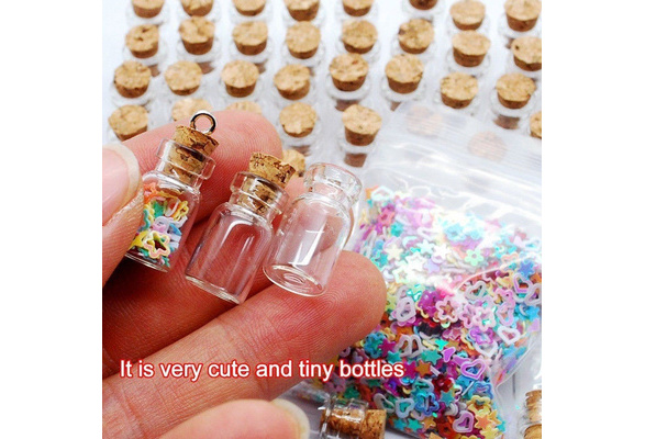 30 Pieces Mini Glass Bottles Clear Drifting Bottles Small Wishing Bottles with Cork Stoppers for Wedding Birthday Party DIY Crafts Supplies