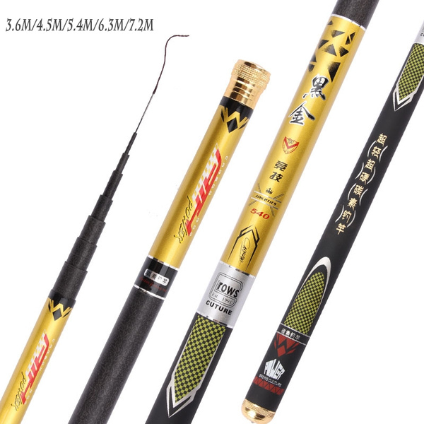 Fishing Rod Carbon Fiber Carp Long Pole 3.6m 4.5m 5.4m 6.3m 7.2m Ultra Light 