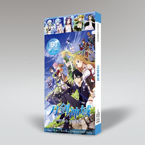 Anime Sword Art Online Sao Yuuki Asuna Kirito Postcard Post Cards Sticker Artbook Gift Cosplay Props Book Set New Wish Anime Sword Art Online Sao Yuuki Asuna Kirito Postcard Post Cards Sticker Artbook Gift Cosplay Props Book Set New Wish