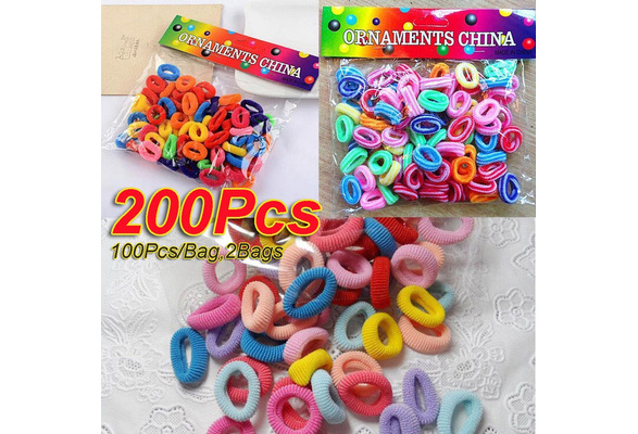 200 Pieces Elastic Hair Ties Mini Hair Bands Tiny Rubber Bands