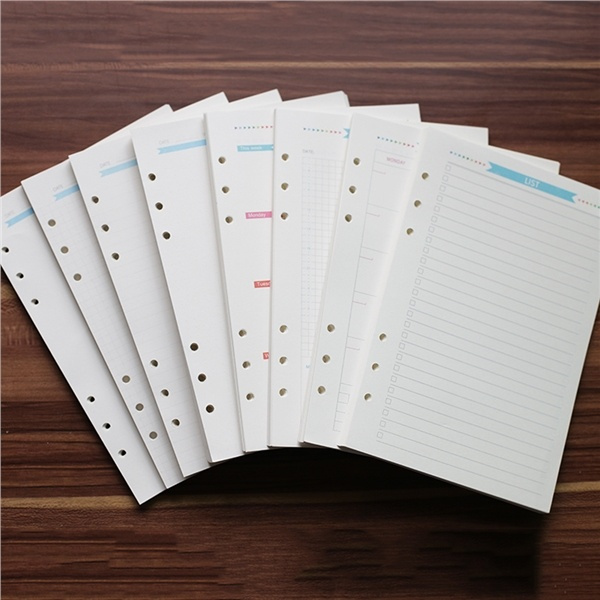 Planner Accessories Stationery, Planner Binder Refill Paper