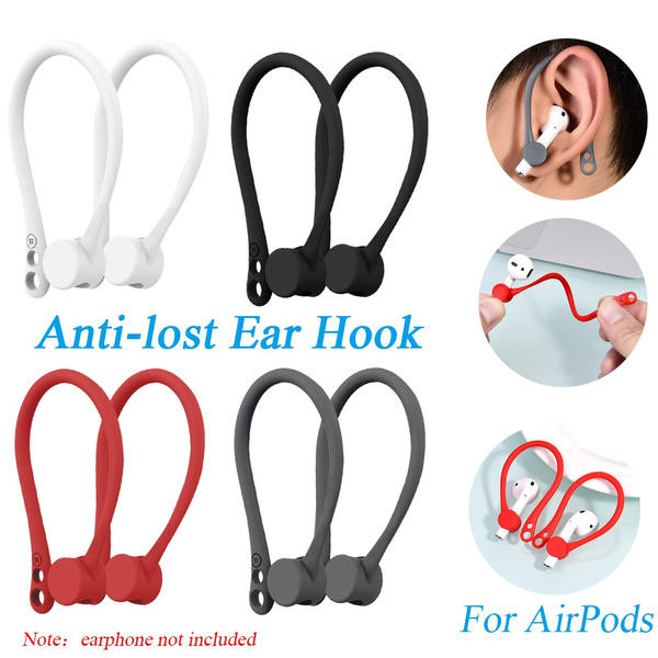Airpods Wireless Headphone Anti Lost Silicone Strap Apple AirPods Case Silicone Wireless Earphone AirPods Accessories Protector Earhooks Sports Soft Silicone Sports Headphones Anti-lost Ear Hook Secure Fit Hooks Protective Earhooks