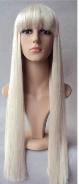 lady gaga long blonde wig