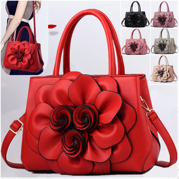Women's Flower Leather Top-Handle bag Small Floral Shoulder Bag Designer  Handbags Handmade Purse-Sibalasi | Purses, Bags, Leather tote bag work