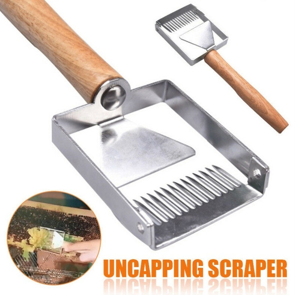 Stainless Steel Bee Hive Uncapping Honey Fork Scraper Shovel Beekeeping Tool New 