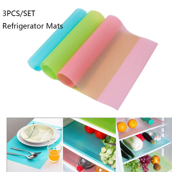 seaped 5 Pcs Refrigerator Mats, Eva Refrigerator Liners Washable Can Be Cut Refrigerator Pads Fridge Mats Drawer Table Placemats, Shelves Drawer