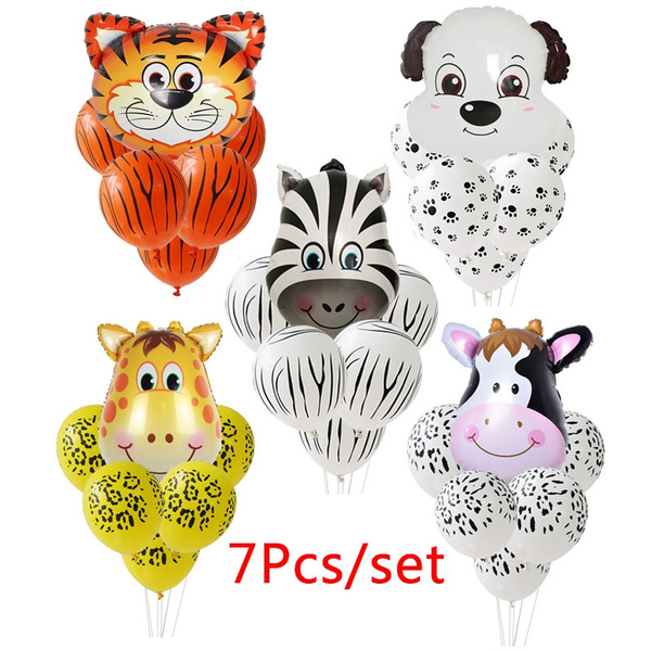 Huge Cow Head Huge Animal Head Safari Foil Balloon Inflatable Air Ballon Happy Birthday Christmas Party Decorations Kids Baby Shower Party Supplies