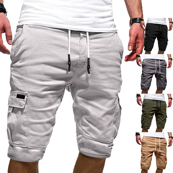 2024 Summer New Japanese Style Large Size Thin Shorts Men Loose Knee Length  Pants Hip Hop