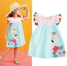 Summer, flamingo, kidsgirl, Dress