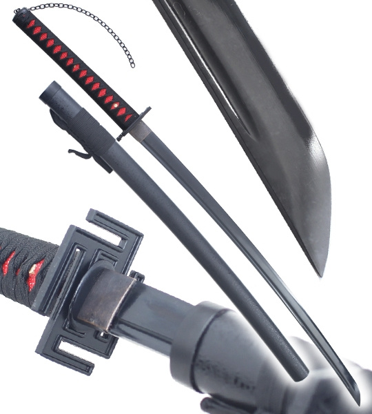 Bleach Katana Ichigo Practical Lame Maru 1045 Noire Bankai Epee Sabre Tranchant Coupant Practical Sword Wish