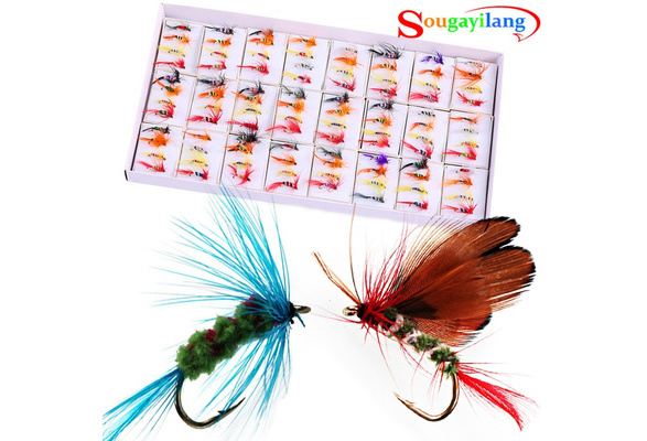 Sougayilang 48/96pcs Fly Fishing butterfly/Mosquitoes Style Fly