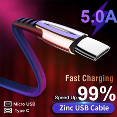 5A USB Type C Fast Charging Cable Denim Braided Micro USB Charger Cord Data Sync Cable For Samsung S10 S9 S8 Huawei Xiaomi