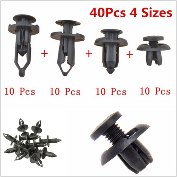40Pcs Car Push Retainer Pin Body Bumper Rivet Trim Moulding Clip Accessories Kit