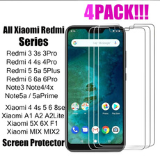 4Pack 9H 0.3mm HD For Xiaomi A1 A2 A2Lite 5X 6X 5 6 7 8 8SE Xiaomi Redmi 3 3S 4 4pro 4a 4x 5a 5 5Plus Redmi 6 6A 6Pro Note4 Note4x Note5a Note5aPrime Note5Pro Note6 Tempered Glass Screen Protector Film Safety Protective Film