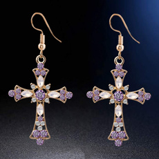 crossearring, crossjewelry, Gifts, purple