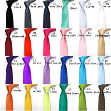 Men's Fashion Casual Tie Solid Color Skinny Ties Wedding Polyester 24 Colors Narrow Party Necktie Men  Formal Casual Slim Tie