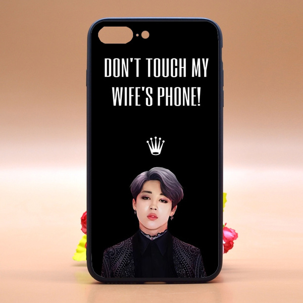 BTS Phone Case,Design Jimin Don T Touch My Phone TPU+PC Phone Case Cover  for IPhone/Samsung/Huawei