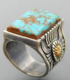 Sterling, ringsformen, Turquoise, Fashion
