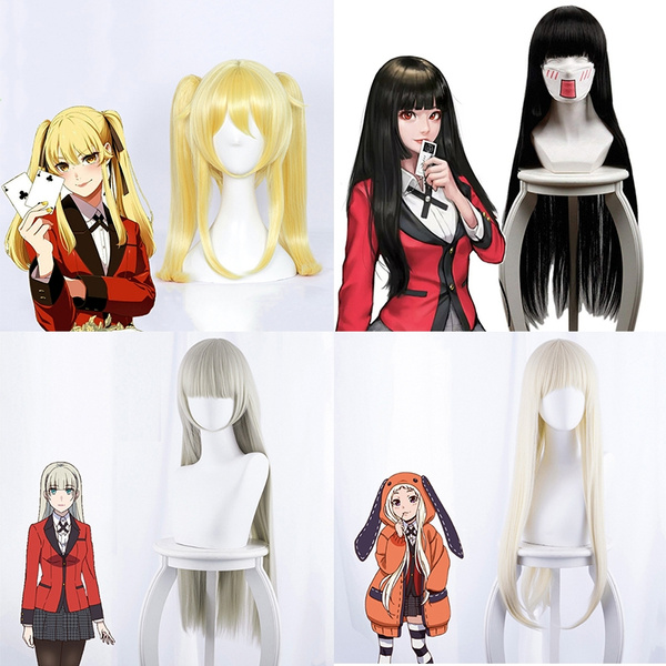 photo Kakegurui Ririka Momobami Mask anime kakegurui compulsive gambler cosplay wigs ririka momobami runa yomozuki mary saotome yumeko jabami cosplay synthetic wigs wish
