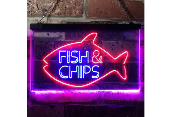 "FISH & CHIPS "  LED Light sign Brand New 