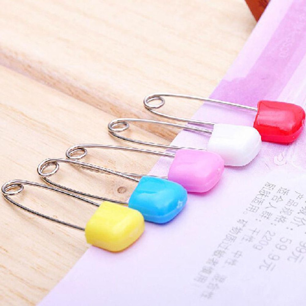 Hot Sale Lowest Price Safety Pins Plastic Head Pins 50Pcs Craft Pins  Locking Cloth Pins Nappy Pins Lock Baby Clothes Pins Baby Diaper Locking  Pin