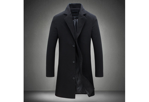West Louis™ Turn-Down Collar Wool Blend Pea Coat  Mens coats, Trench coat  men, Men's coats and jackets