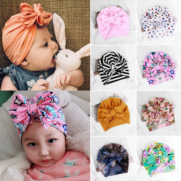 Infant Kids Baby Floral Beanies Cap Cotton Head Wrap Headwear Indian Fashion Hat