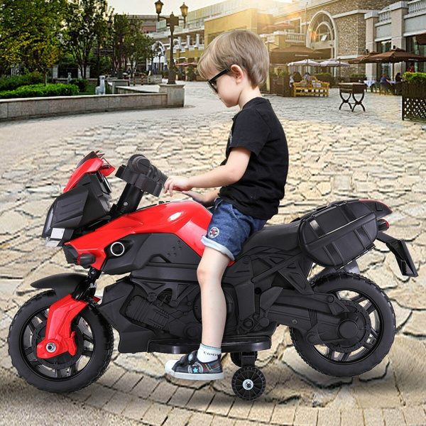 4 Wheels 6v Kids Ride Motorcycle Car Battery Powered Bicycle Electric Toy Blue for sale online 