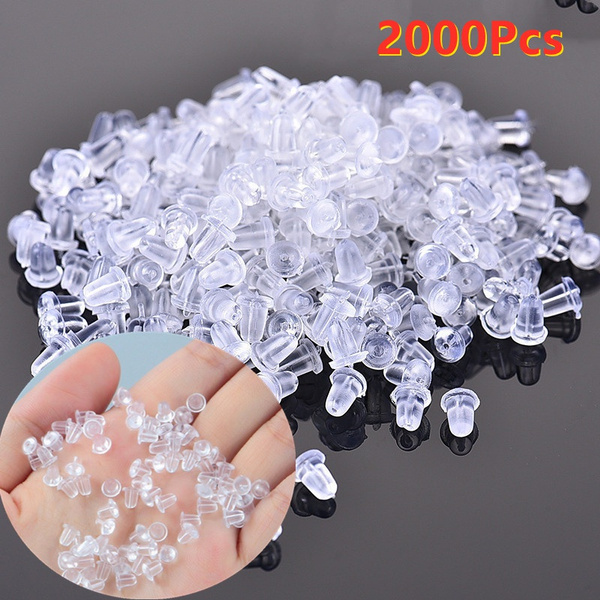 Silicone Earring Backs, 2000Pcs Soft Earring Stoppers, Clear