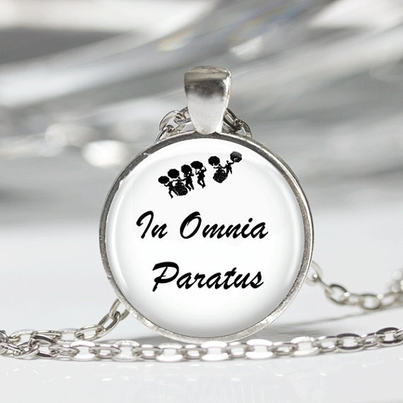 in omnia paratus necklace