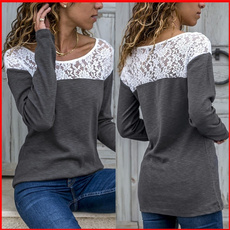 blouse, Loose, Lace, Sleeve