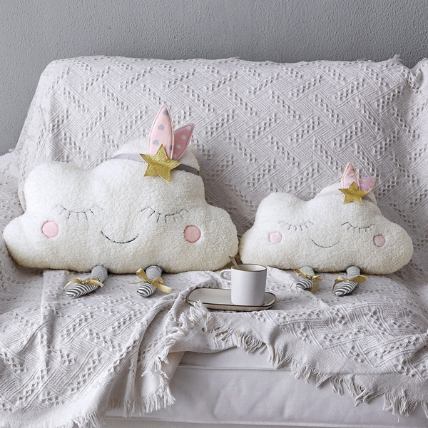 Teddy Cloud Cushion, Baby Room Decor, Cloud Pillow, Cloud Cushion